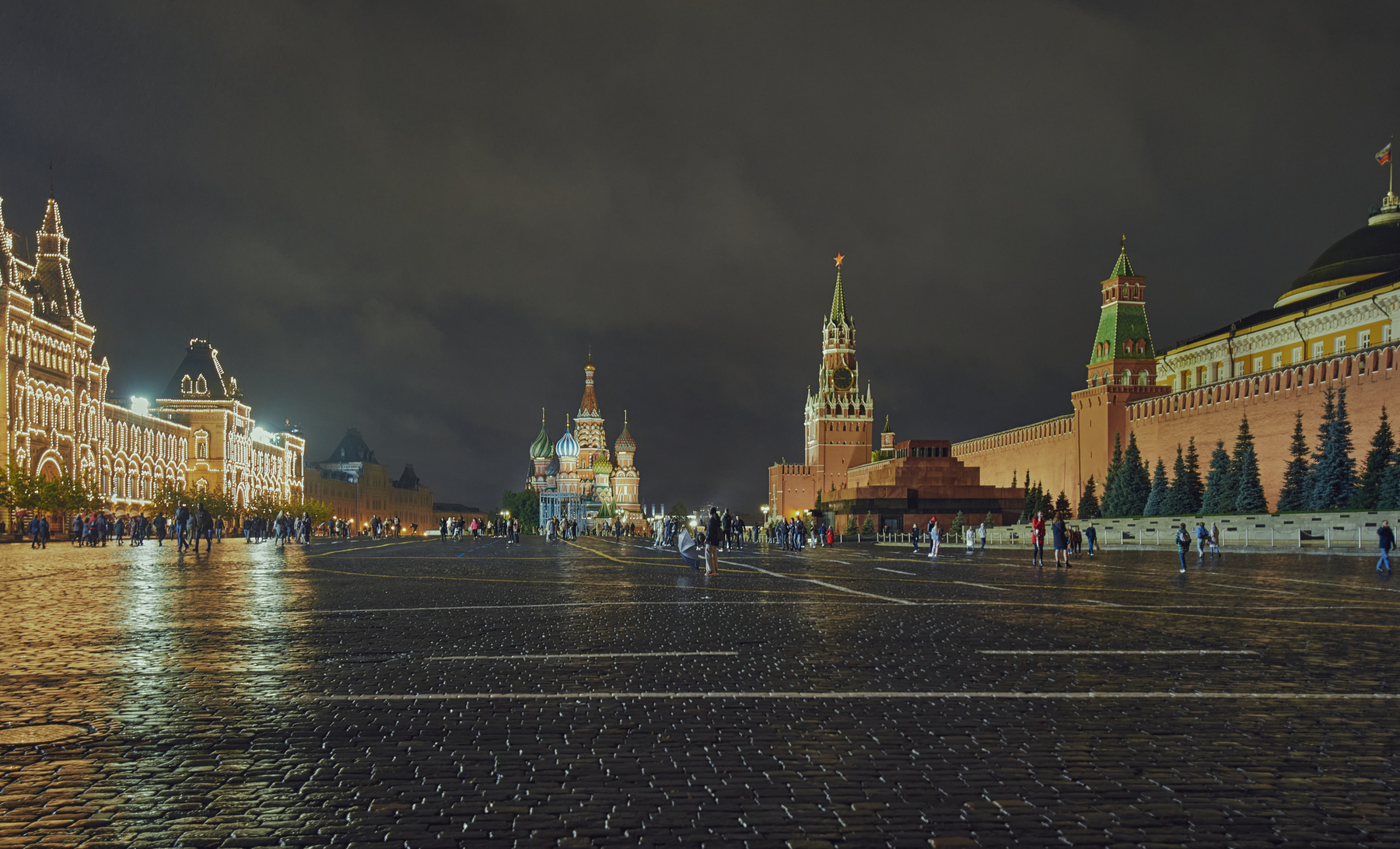 Красная площадь ГУМ брусчатка Храм Кремль мавзолей
