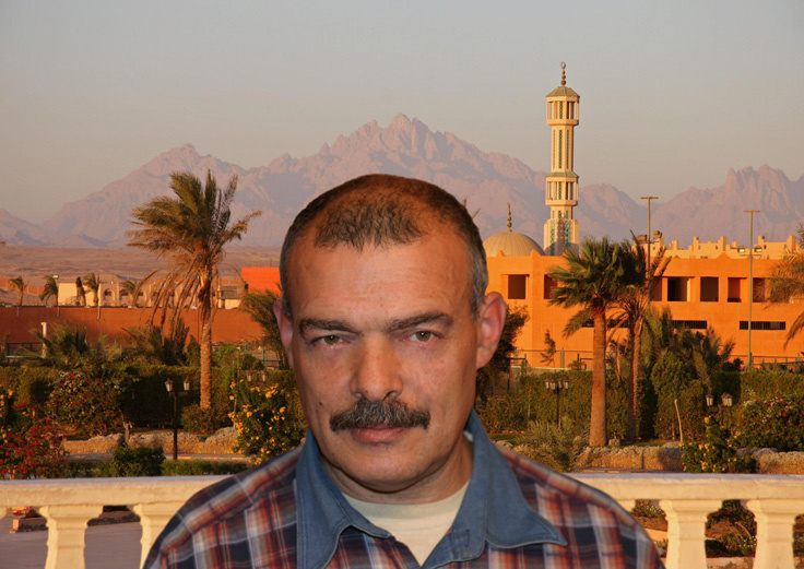 View of Desert Mountains from Hurghada, Egypt 