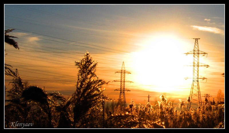 Закат ЛЭП