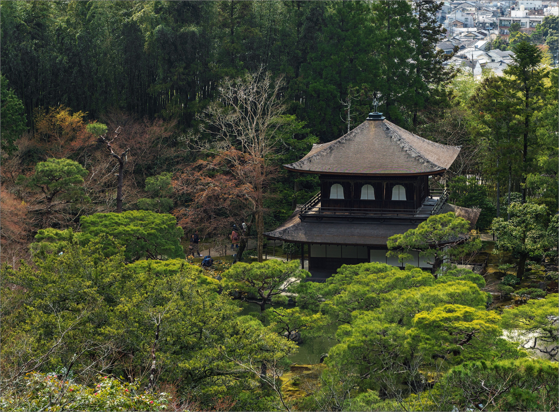 Про Серебрянный павильон Япония весна Киото