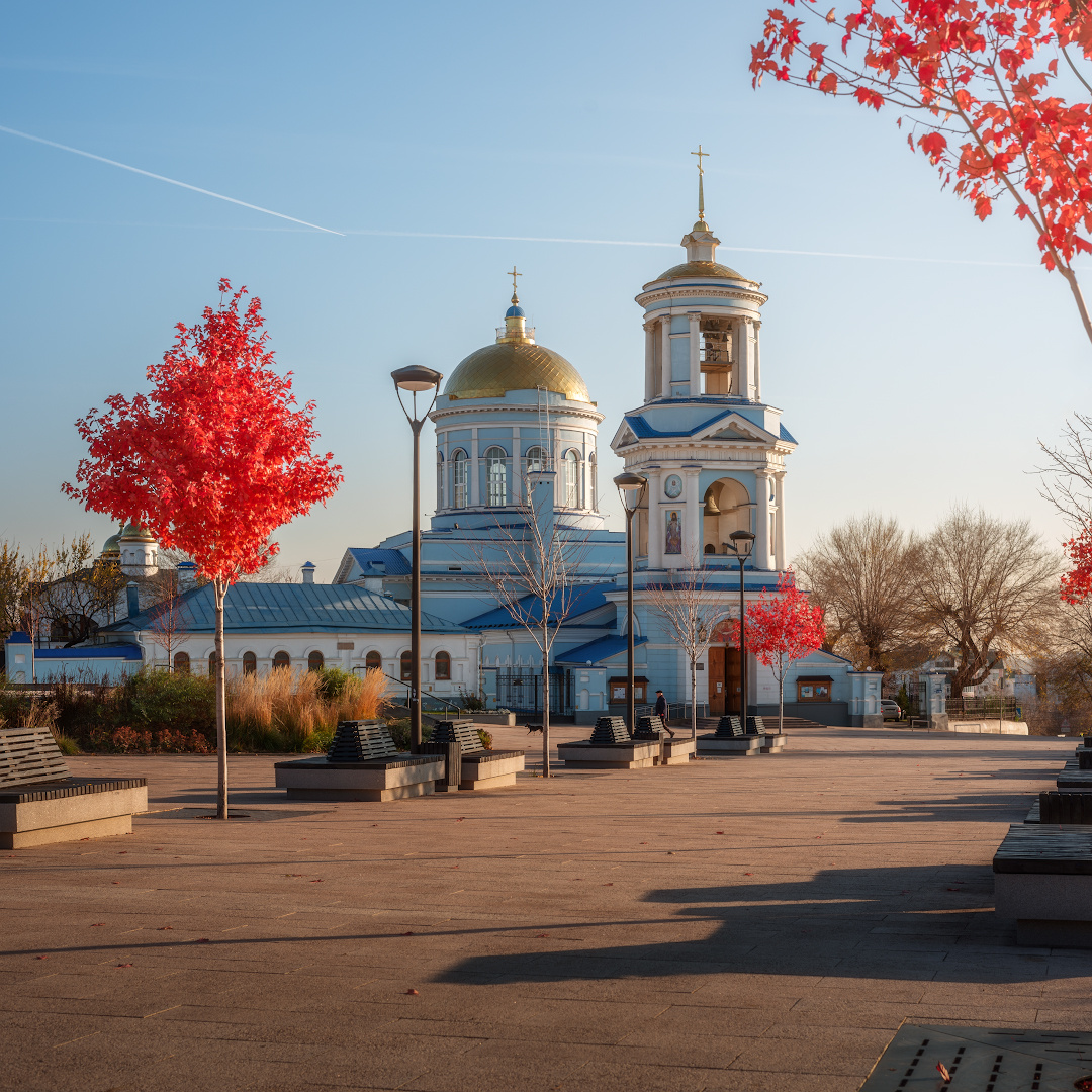 Покровский собор воронеж осень ноябрь 2020 клёны