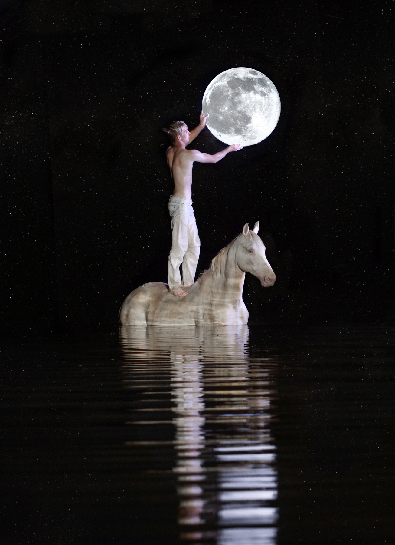 Секрет полнолуния.... лошади луна полнолуние мальчик волшебство