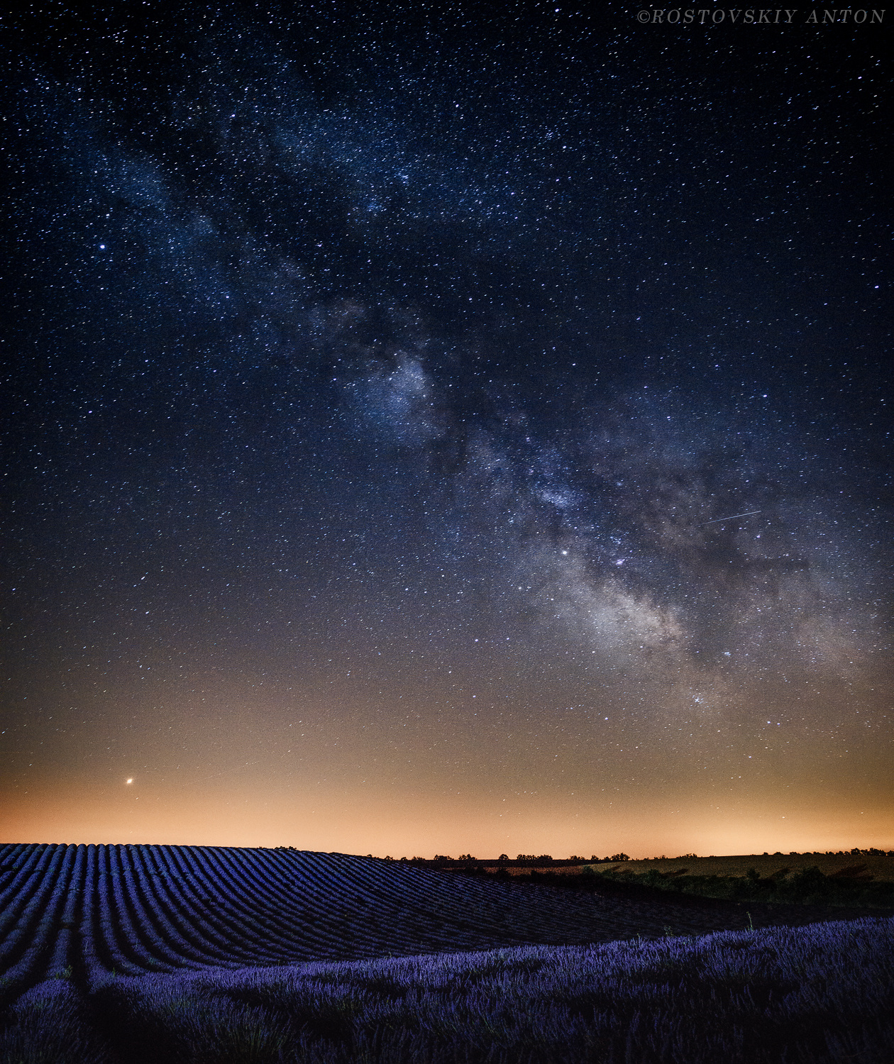 ***Ночной Прованс*** звёзды млечный путь поле ночь лаванда Прованс Франция
