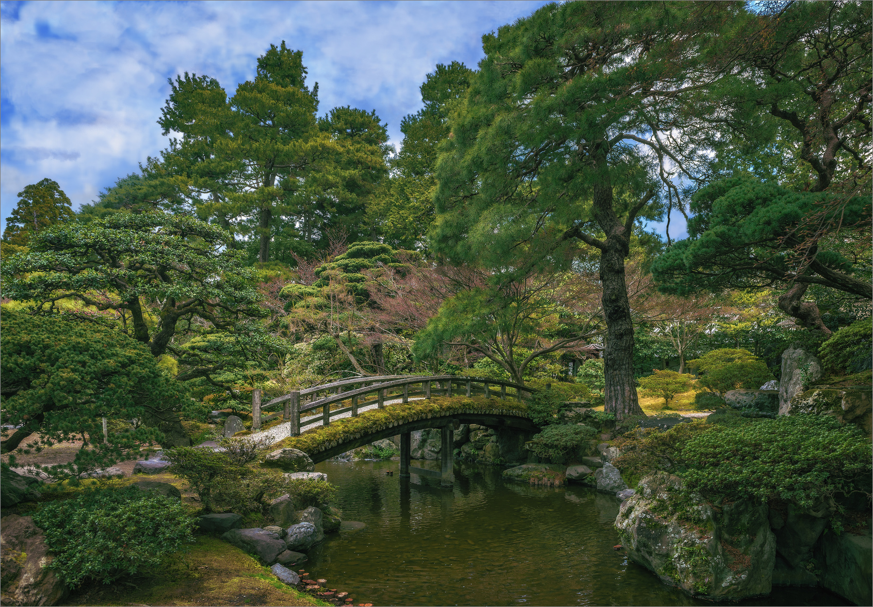 В императорском саду Киото мостик сад Япония император