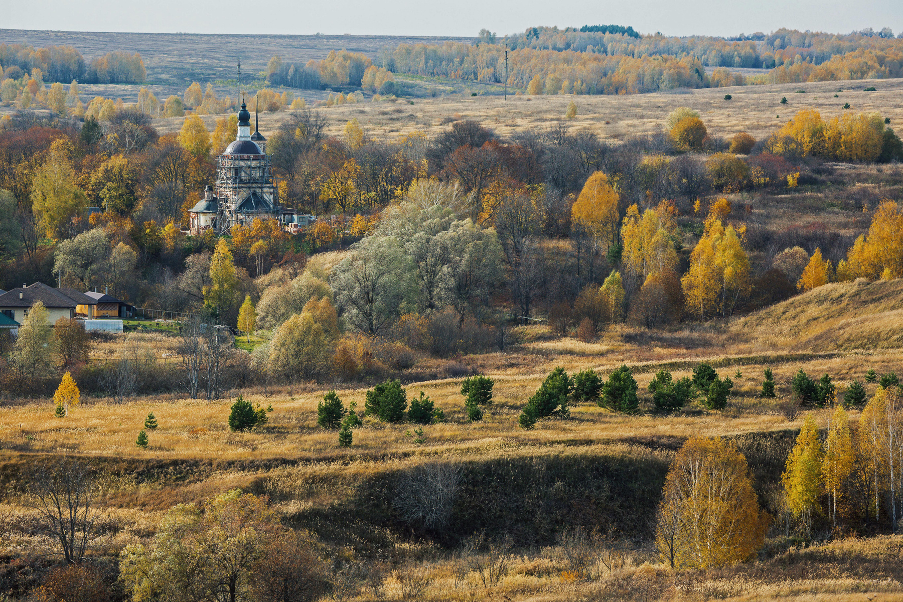 *** природа пейзаж осень татарстан каймары храм церковь