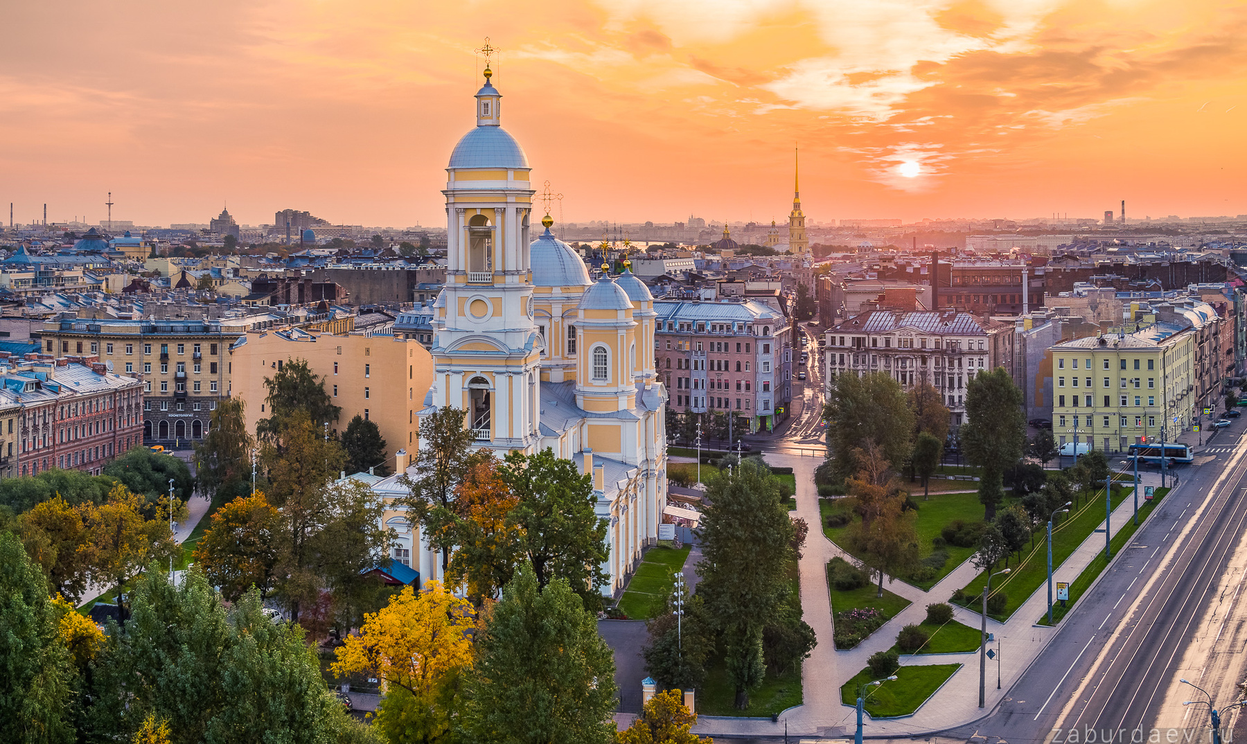 Князь-Владимирский собор россия петербург утро рассвет осень