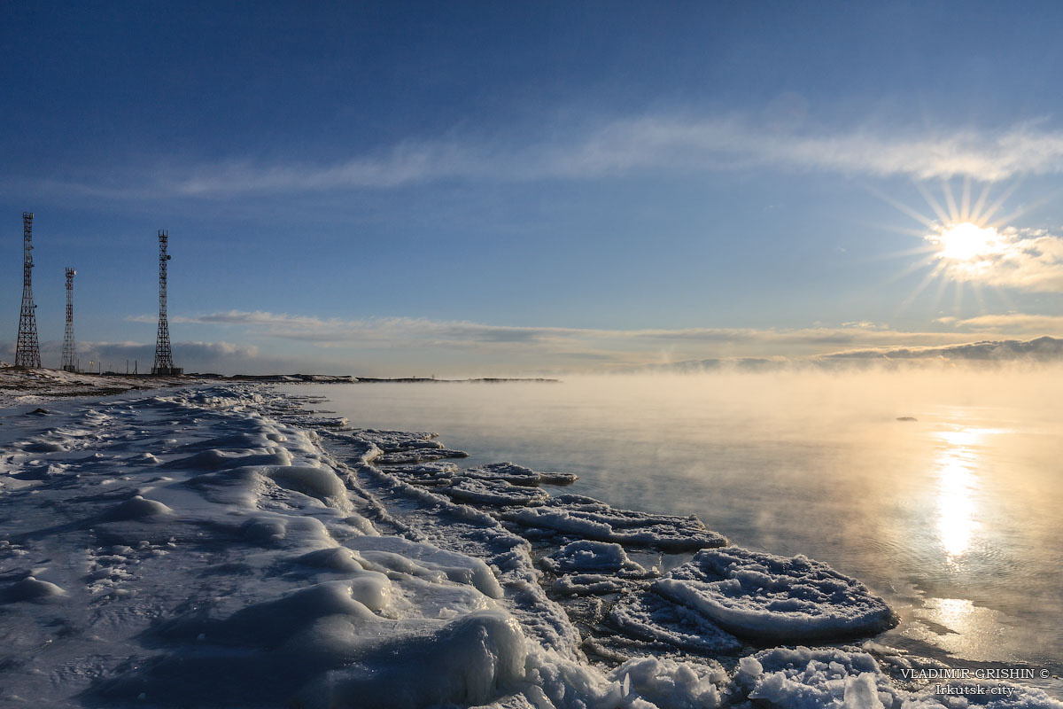 Зимнее солнце Байкала Большое Голоустное на Байкале зима