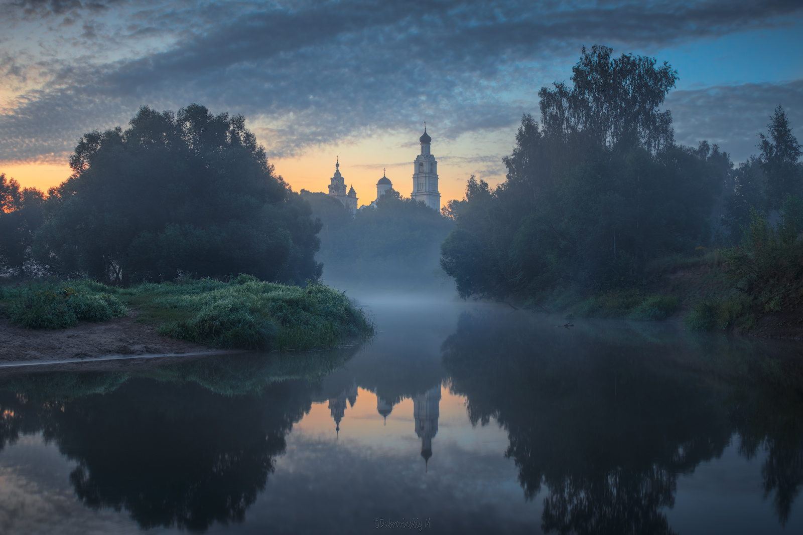 Киржач Киржач река туман храм рассвет Владимирская область