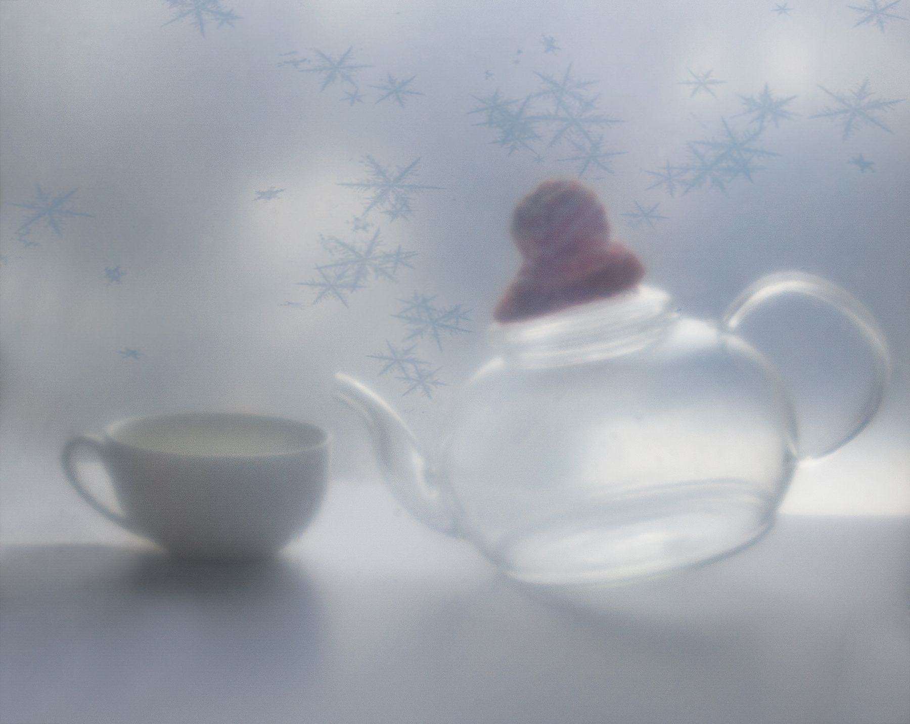 Зимний чаёк.) Предметная фотосъёмка чайник бокал стекло прозрачность